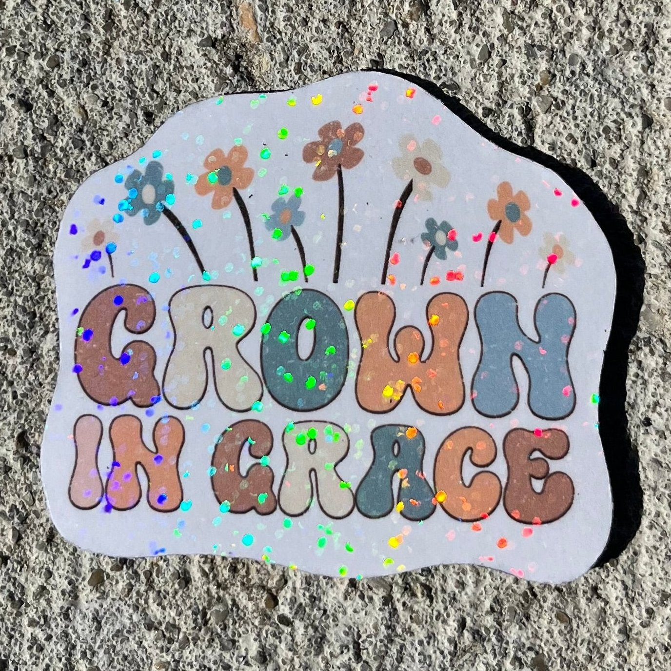 Grown In Grace Holographic Christian Magnet