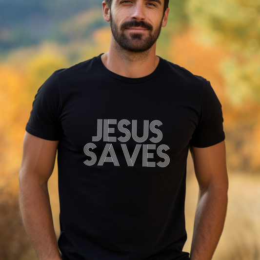 Jesus Saves Men’s Shirt | Romans 10:9