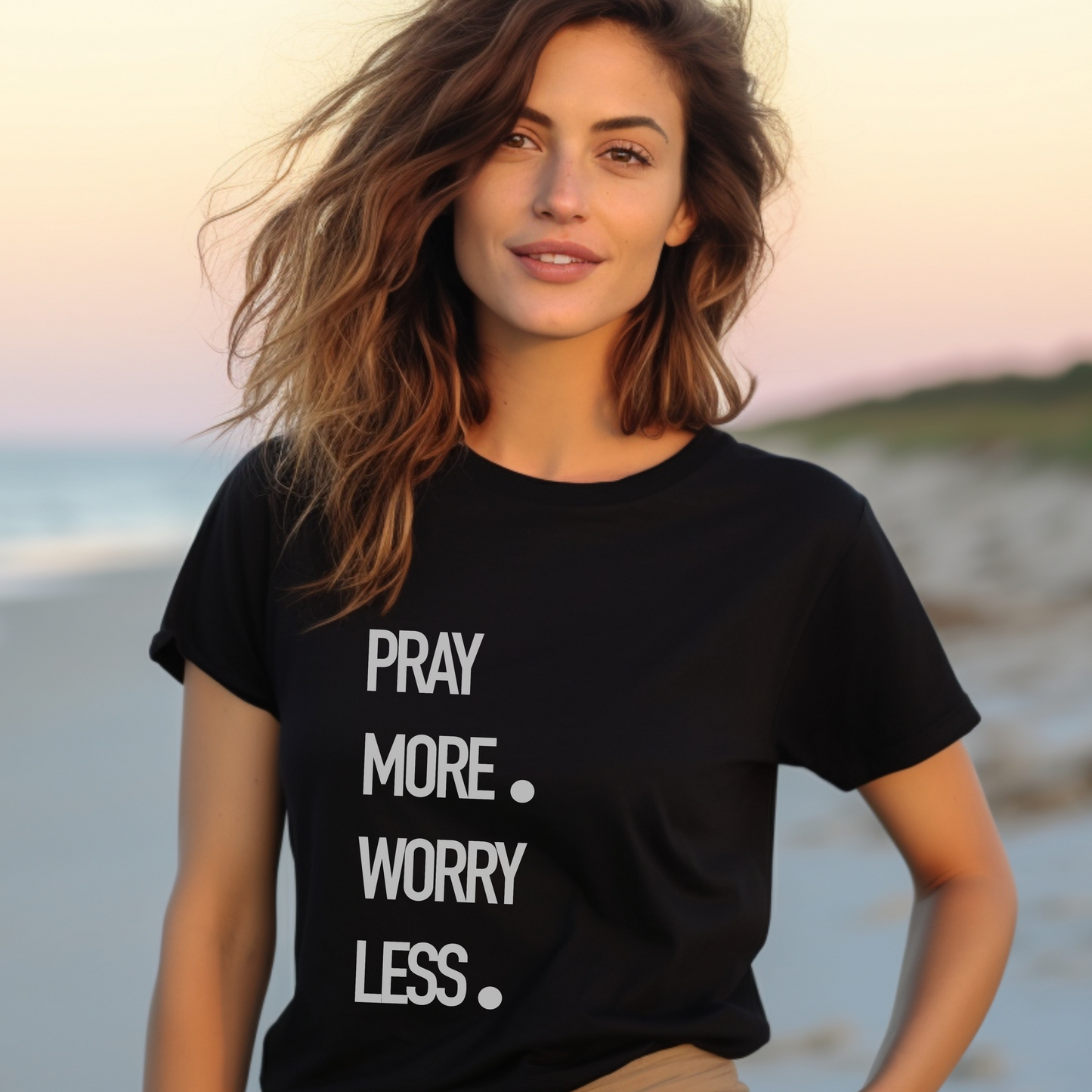 Pray More Worry Less Christian Shirt