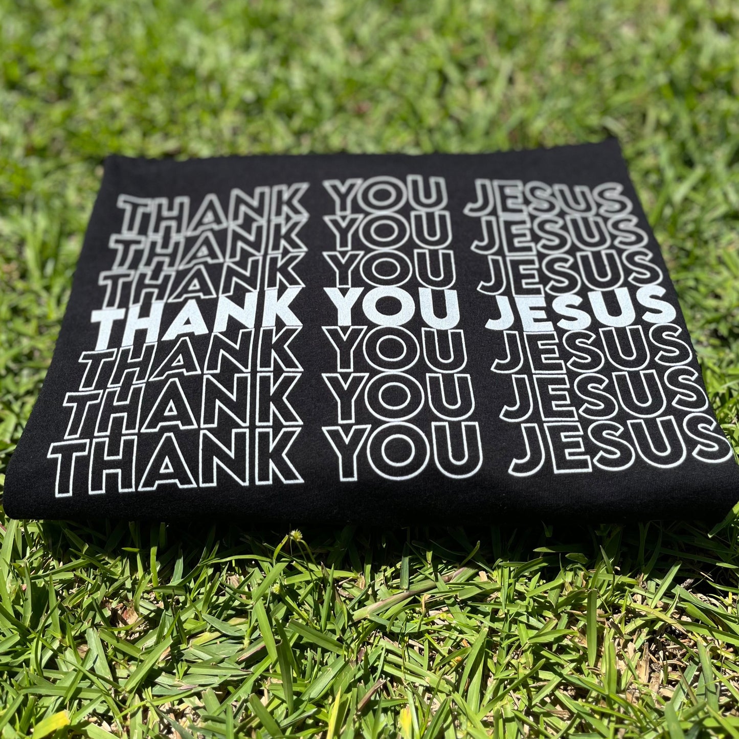 Black thank you Jesus shirt