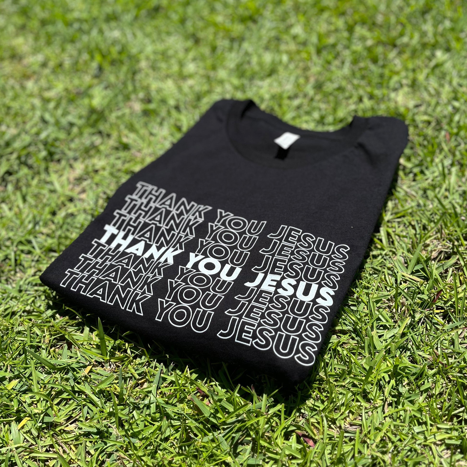 Black thank you Jesus shirt