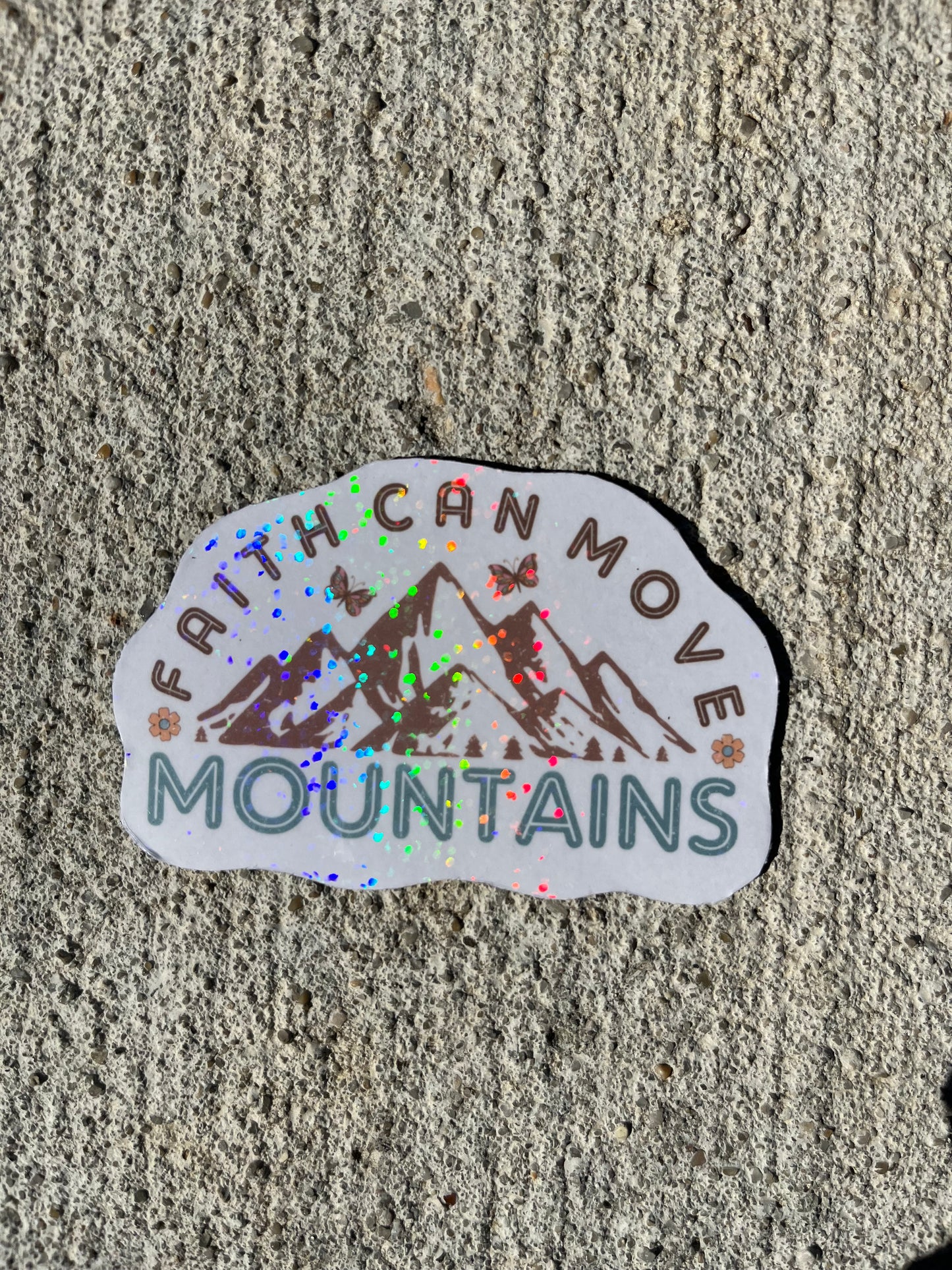 Faith Can Move Mountains Holographic Christian Magnet