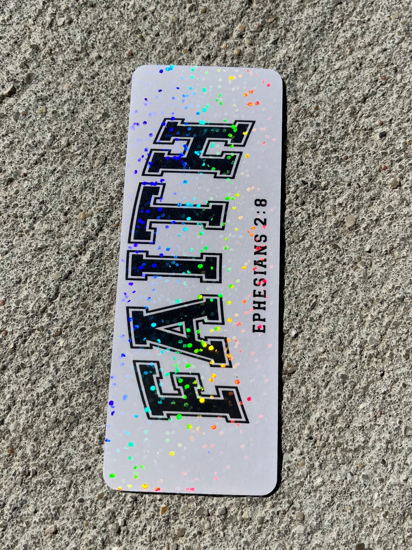 Faith Holographic Christian Bookmark