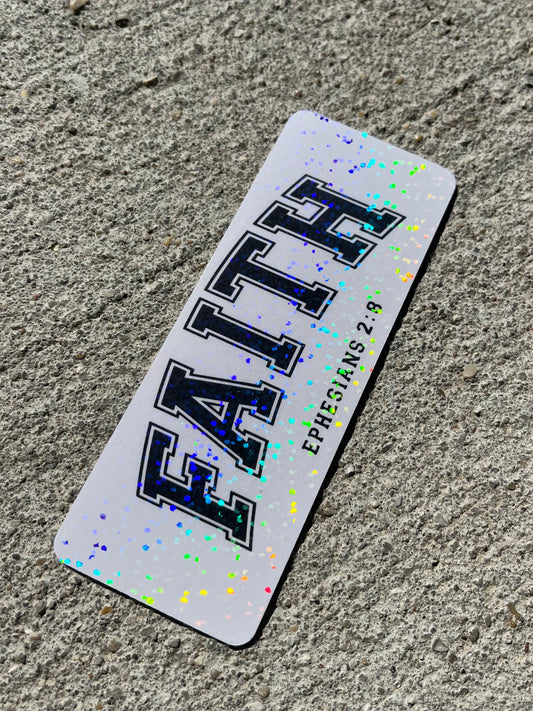 Faith Holographic Christian Bookmark