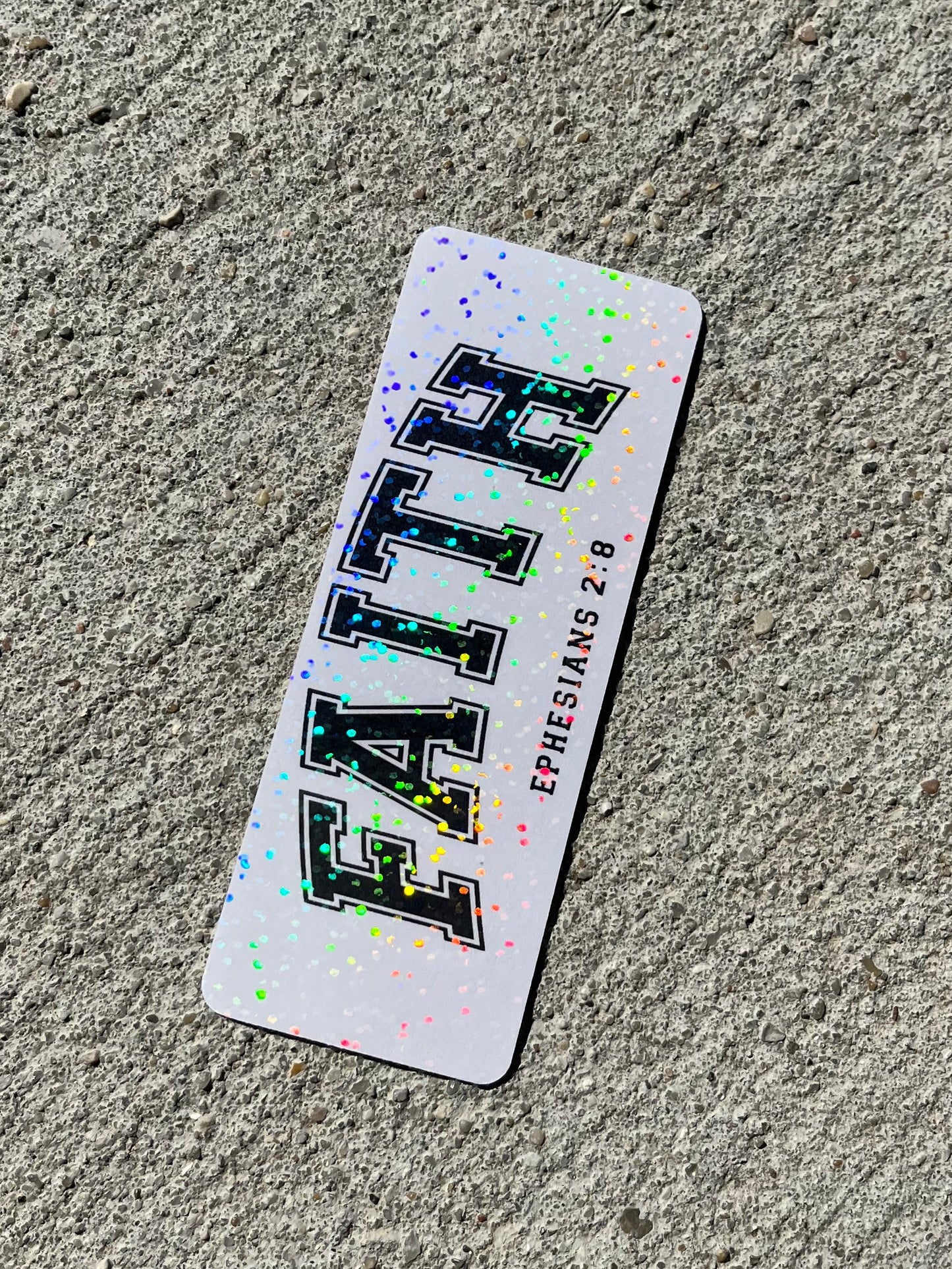 Faith Holographic Christian Bookmark