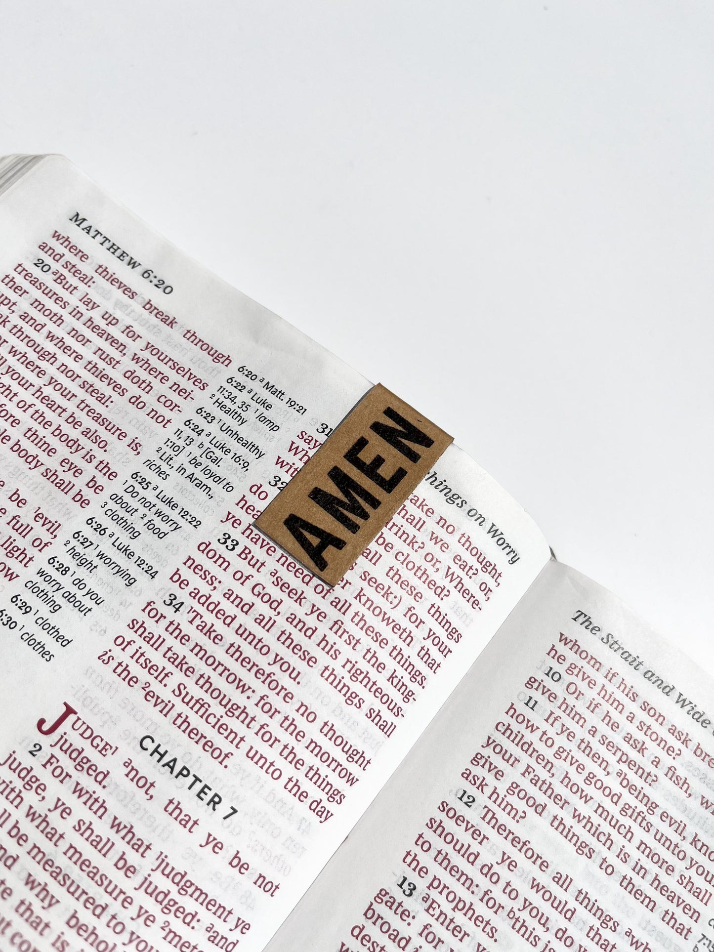 Amen Bookmark | Magnetic & Holographic