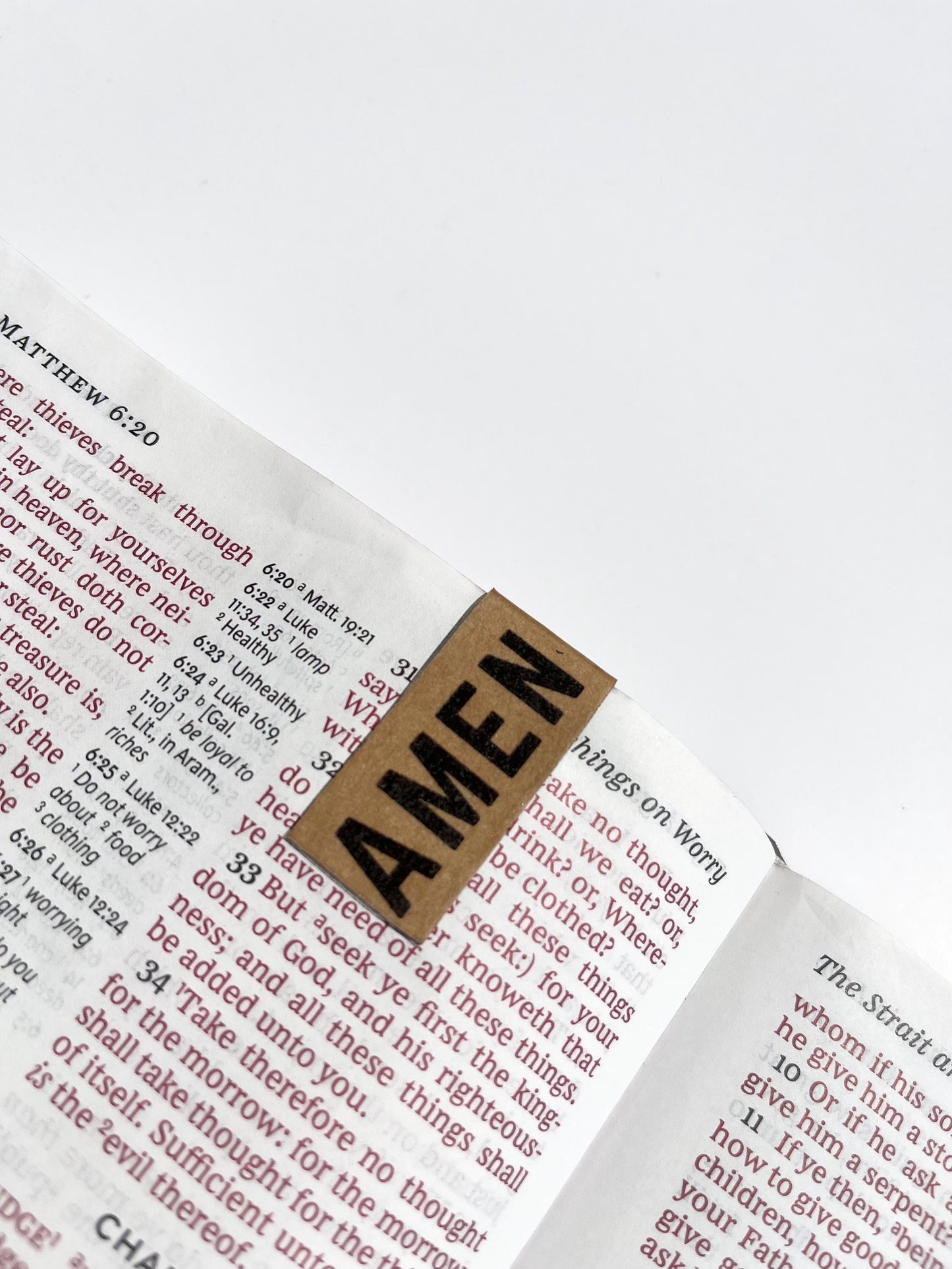 Amen Bookmark | Magnetic & Holographic