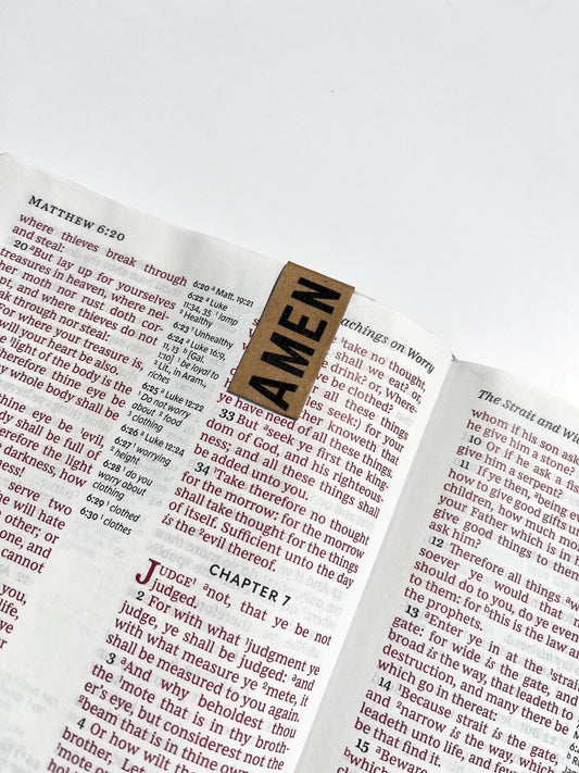 Amen Bookmark | Magnetic & Holographic