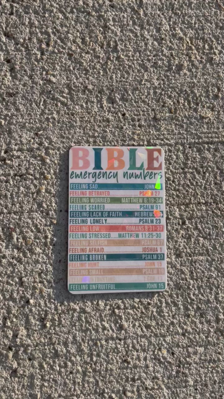 Bible emergency numbers magnets